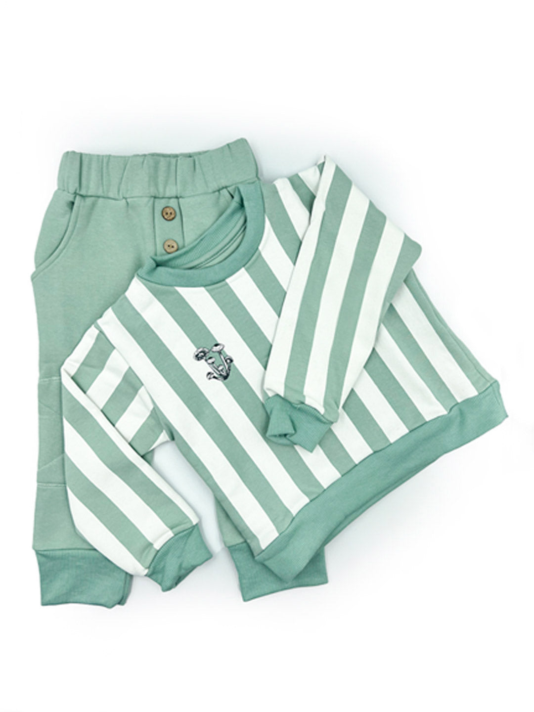 PACK JOGGER CEMENTO / POLERON RAYAS CEMENTO