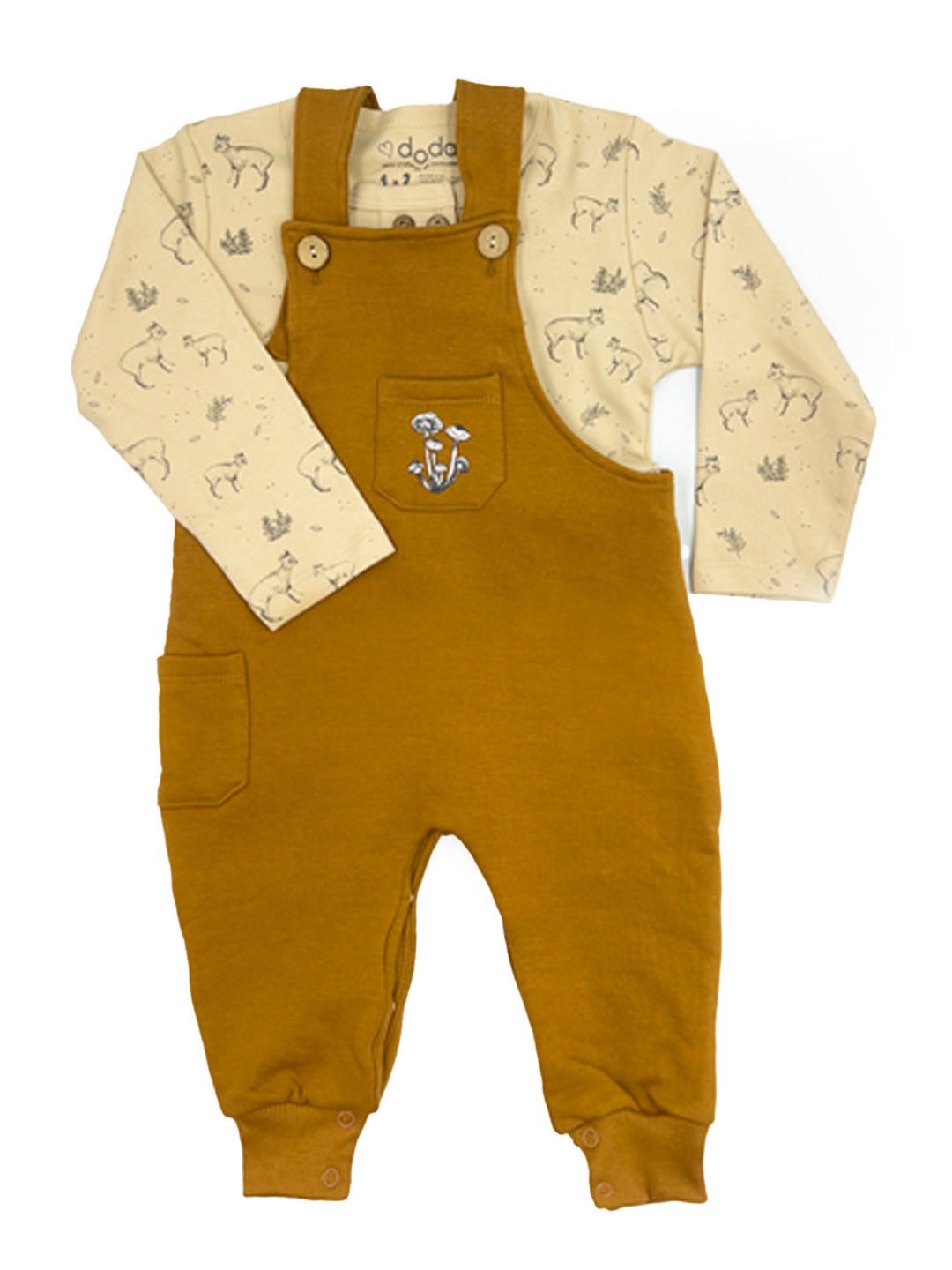 PACK JARDINERA CAMEL / POLERA PUDU