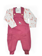 PACK JARDINERA TINTO / POLERA ZORRITO TERRACOTA