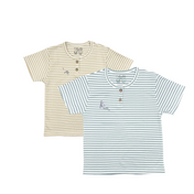 PACK POLERA RAYAS CEMENTO BALLENA Y BEIGE LAGARTIJA