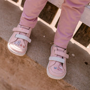 PUMI |  ZAPATILLA BAREFOOT ROSA KIDS (velcros extra Rosa metal y stickers 🎁)