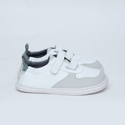 SUKI GRIS | ZAPATILLA BAREFOOT KIDS (velcros extra en mostaza + stickers de 🎁)