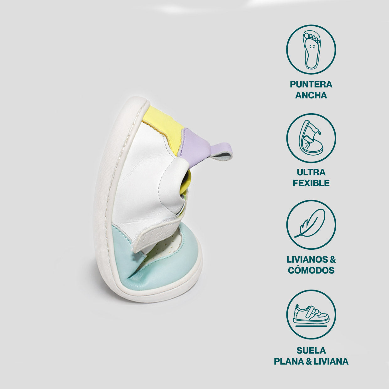 doda-suki-arcoíris-zapatilla-barefoot-infantil-flexible