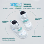 TAKU GRIS | BOTÍN BAREFOOT KIDS (velcros extra en verde + stickers de 🎁)
