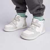 TAKU GRIS | BOTÍN BAREFOOT KIDS (velcros extra en verde + stickers de 🎁)